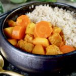 Vegan stoofpot met soja brokken