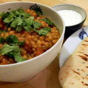 Recept curry linzen zoete aardappel